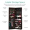 Best Choice Products Jewelry Armoire Cabinet, Full Length Mirror w/ Velvet Storage Interior, Lock